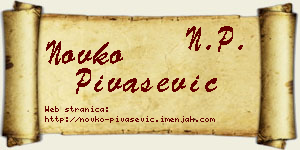 Novko Pivašević vizit kartica